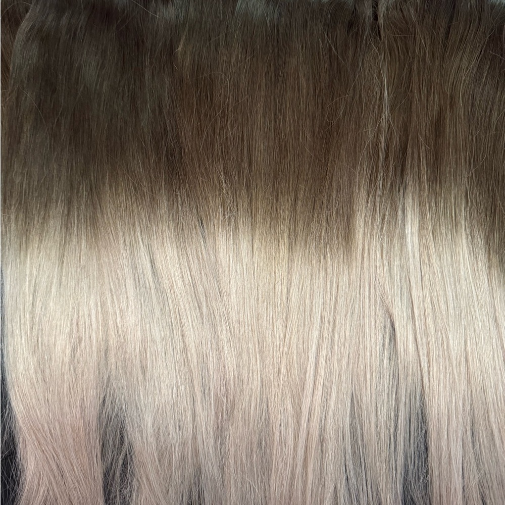 Silky Brown and Cream Ombre Hair Extensions - Foxy Locks